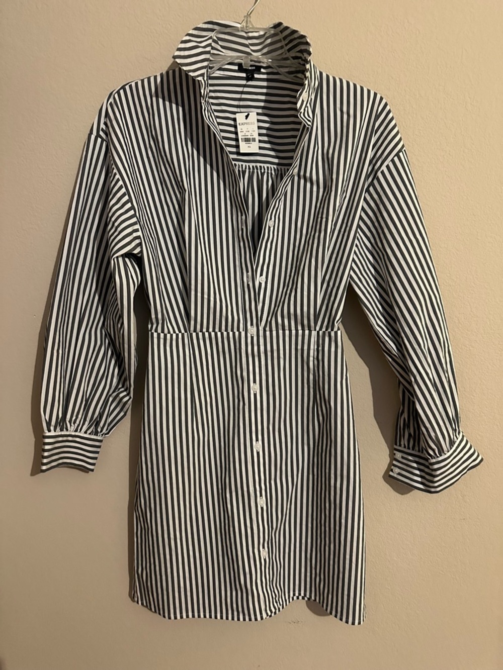 🌻Nwt Express black white striped dress XS